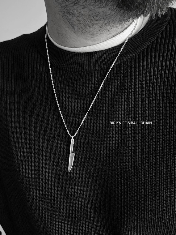 ネックレス・チョーカー BLENDOFF Chef Knife Necklace Silver 925 Amazon.com: Chef Knife Necklace in Sterling Silver with