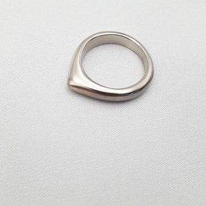 Sterling silver teardrop minimal designed stacking ring , ADALLYN Lottejewelry image 3