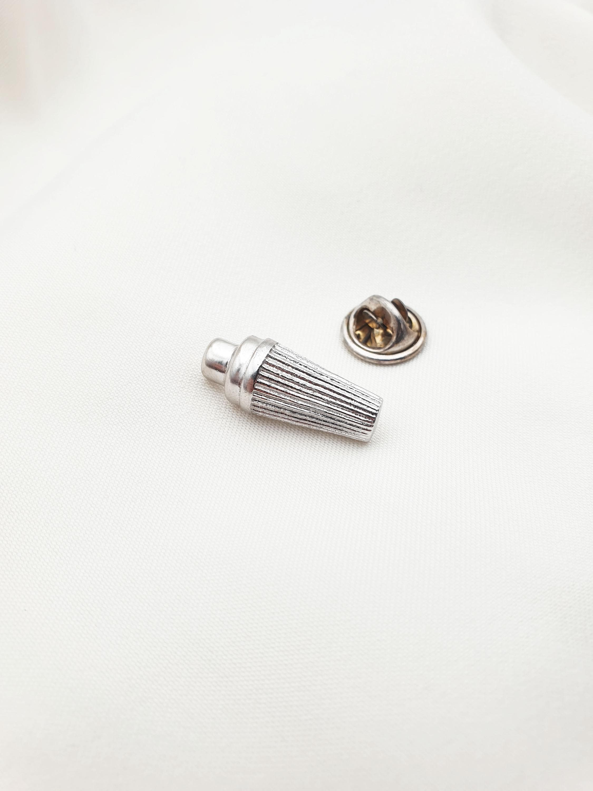 Bartender Pin, Silver 925 ,shaker Pin, Shaker Brooch Bartender Pin, Silver 925 ,shaker Pin, Shaker Brooch