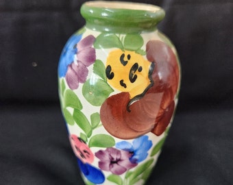 Hand made, hand painted and numbered ceramic bud vase from Bavaria.  numbered 44 of 175.