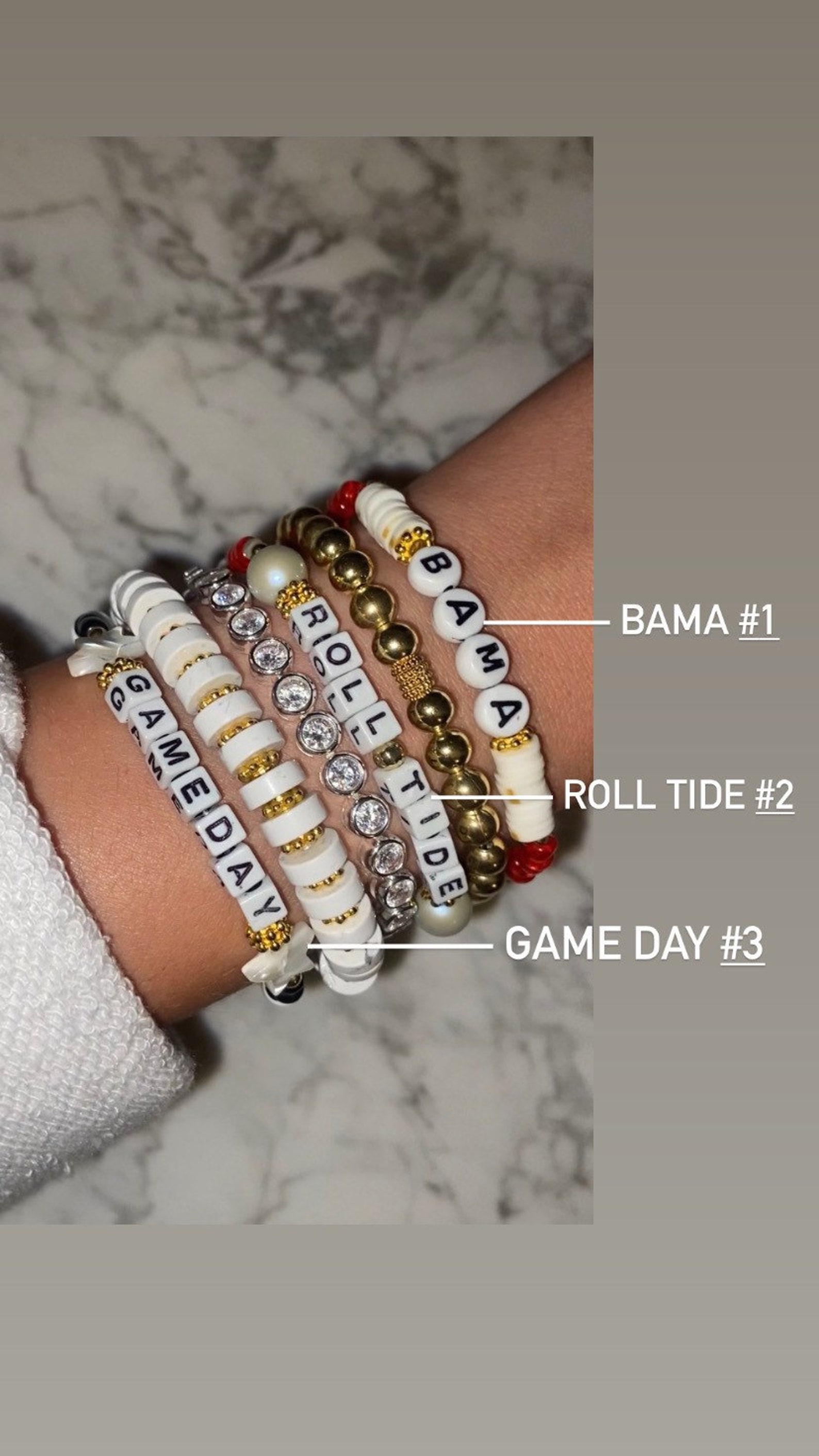 Game Day Stackable Rings Custom Game Day Bracelet Stack, Football Game Day Jewelry, Arm Candy ...