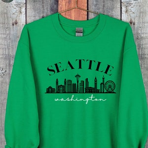 Seattle Washington Sweatshirt, Seattle Skyline Shirt, Seattle Washington Souvenir, Seattle Gift, Washington State, Seattle Home Decor