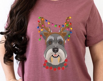 Christmas Schnauzer Shirt, Schnauzer Christmas T-Shirt, Schnauzer Mom Dad Shirt, Schnauzer Lover Gift, Funny Christmas Shirt, Dog Lover Tee