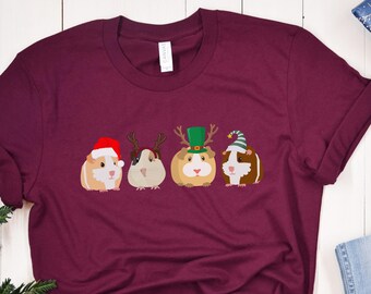 Guinea Pig Christmas Shirt, Christmas Guinea Pig T-shirt, Funny Guinea Pig Shirt, Holiday Shirt, Funny Christmas Shirt, Guinea Pig Gift