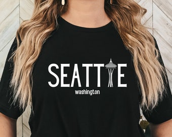 Seattle Washington Shirt, Seattle Tshirt, Seattle Tee, Seattle Washington Gift, Seattle Skyline, Washington State T-shirt, Seattle Souvenir