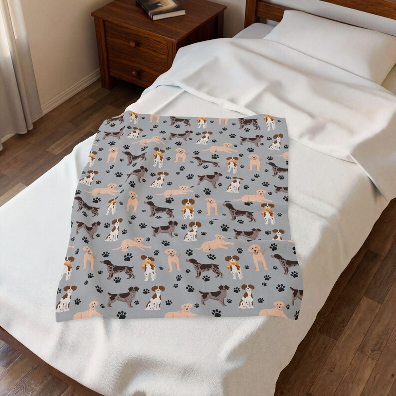 Custom Brittany/Lab Velveteen Plush Blanket image 3
