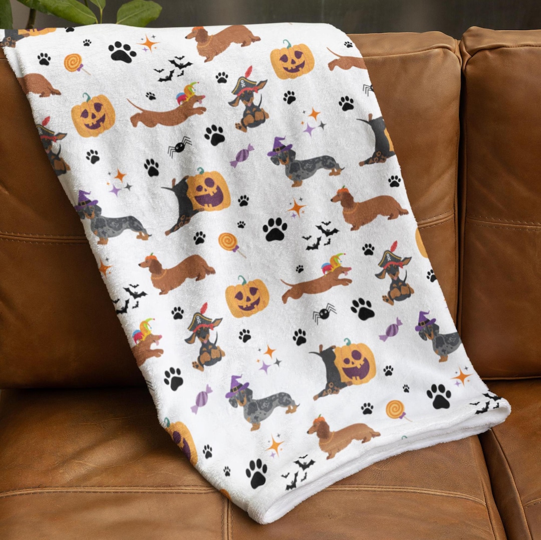 Halloween Dachshund Wiener Dog Blanket - Etsy