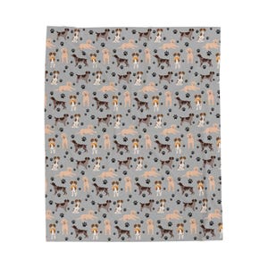 Custom Brittany/Lab Velveteen Plush Blanket image 5