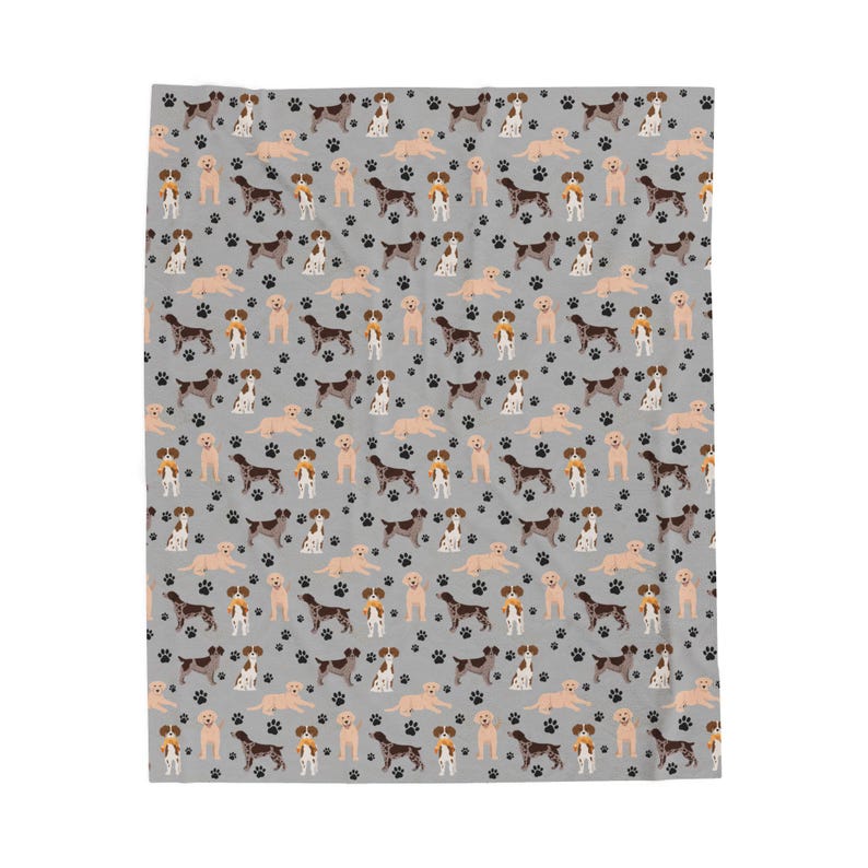 Custom Brittany/Lab Velveteen Plush Blanket image 5