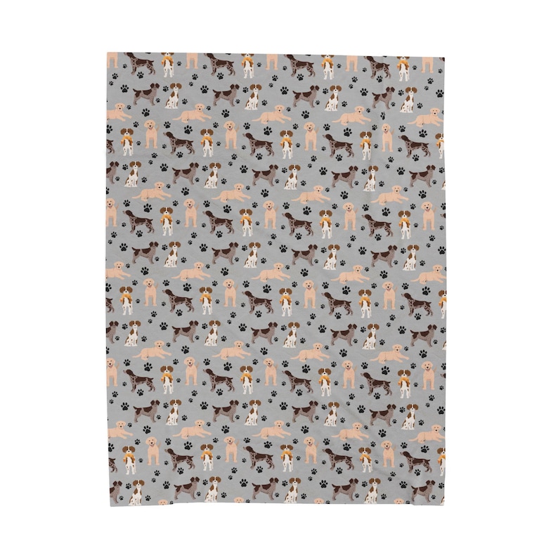 Custom Brittany/Lab Velveteen Plush Blanket image 9