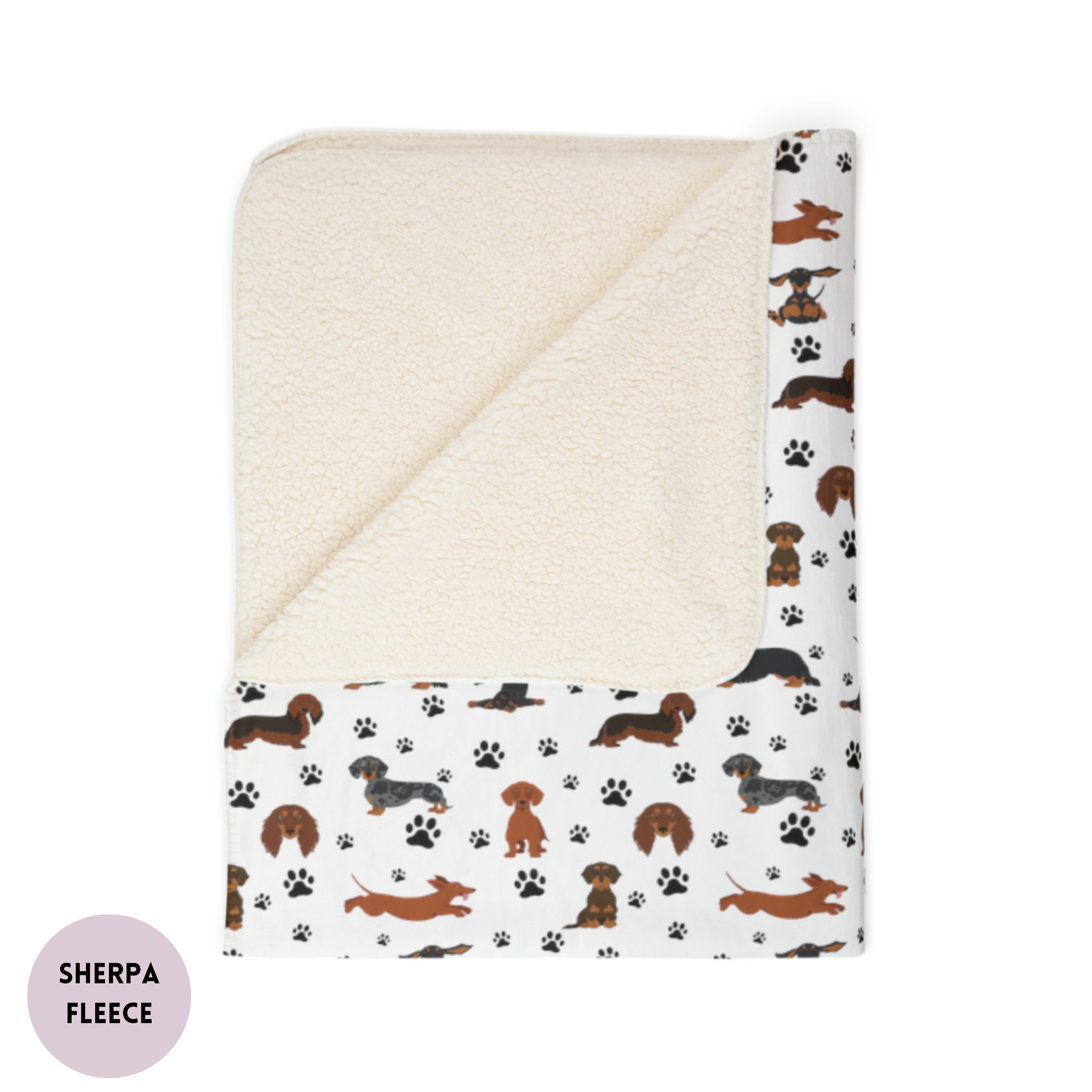 Dackel-Decke Mit Wiener-Hund-Motiv – Weiches Flanell, 5 Größen (bis 308x228 Cm), Waschbar