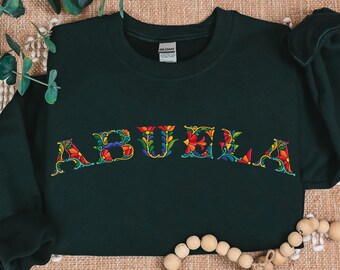 Abuela Mexican Aztec Pattern Sweatshirt, Gift for Grandma Abuela