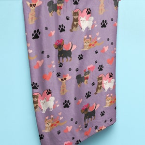Chihuahua Valentines Day Blanket, Dog Mom Gift, Valentine Home Decor, Velveteen Plush, Pet Bedding, Funny Couch Throw, Anniversary Gift