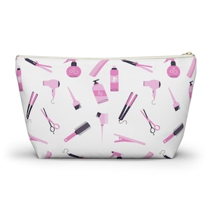 Hair Stylist Cosmetologist Accessory Pouch, Hair Dresser Salon Owner Cosmetology Gift, Makeup Bag, Travel Cosmetic Pencil Case, Carryon