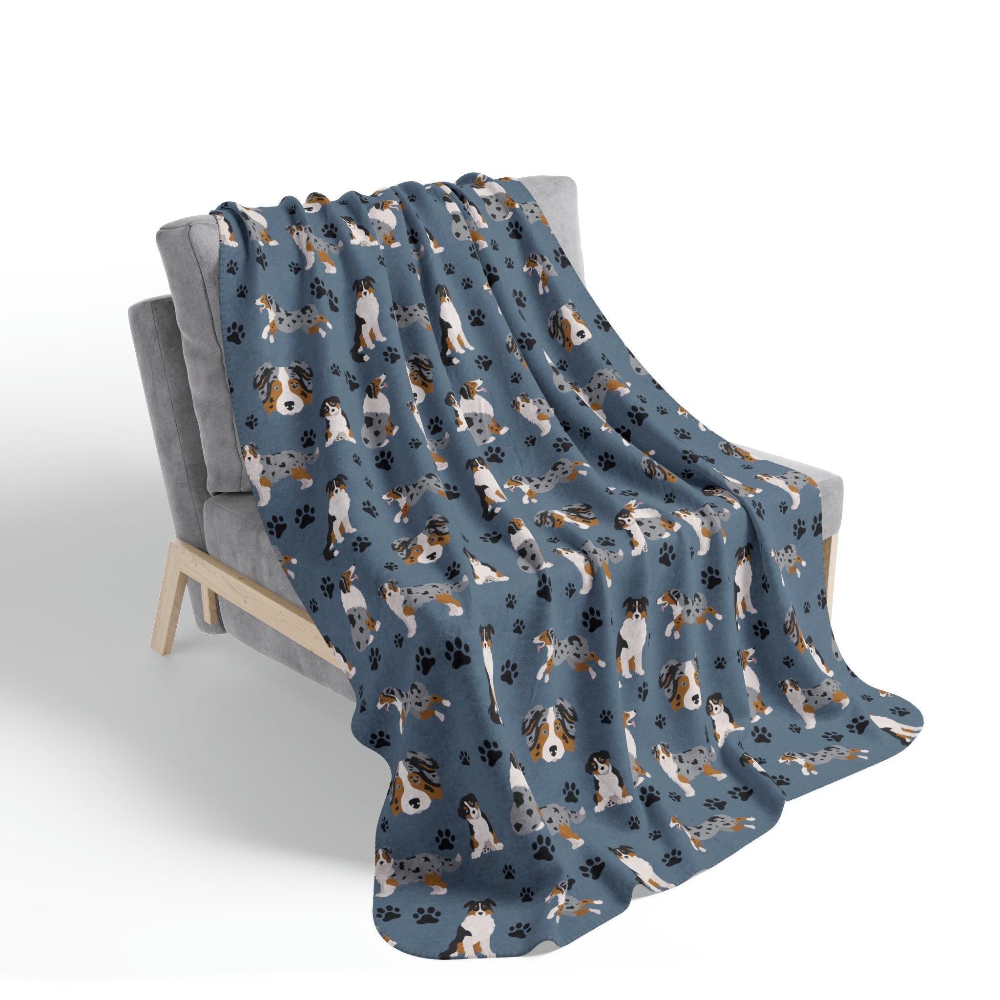 Dog print throw blanket discount