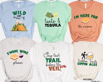 Camp Bachelorette Party Shirts, Camping Bachelorette, Cabin Bachelorette, Hiking Bachelorette, Outdoor Country Lake Bachelorette