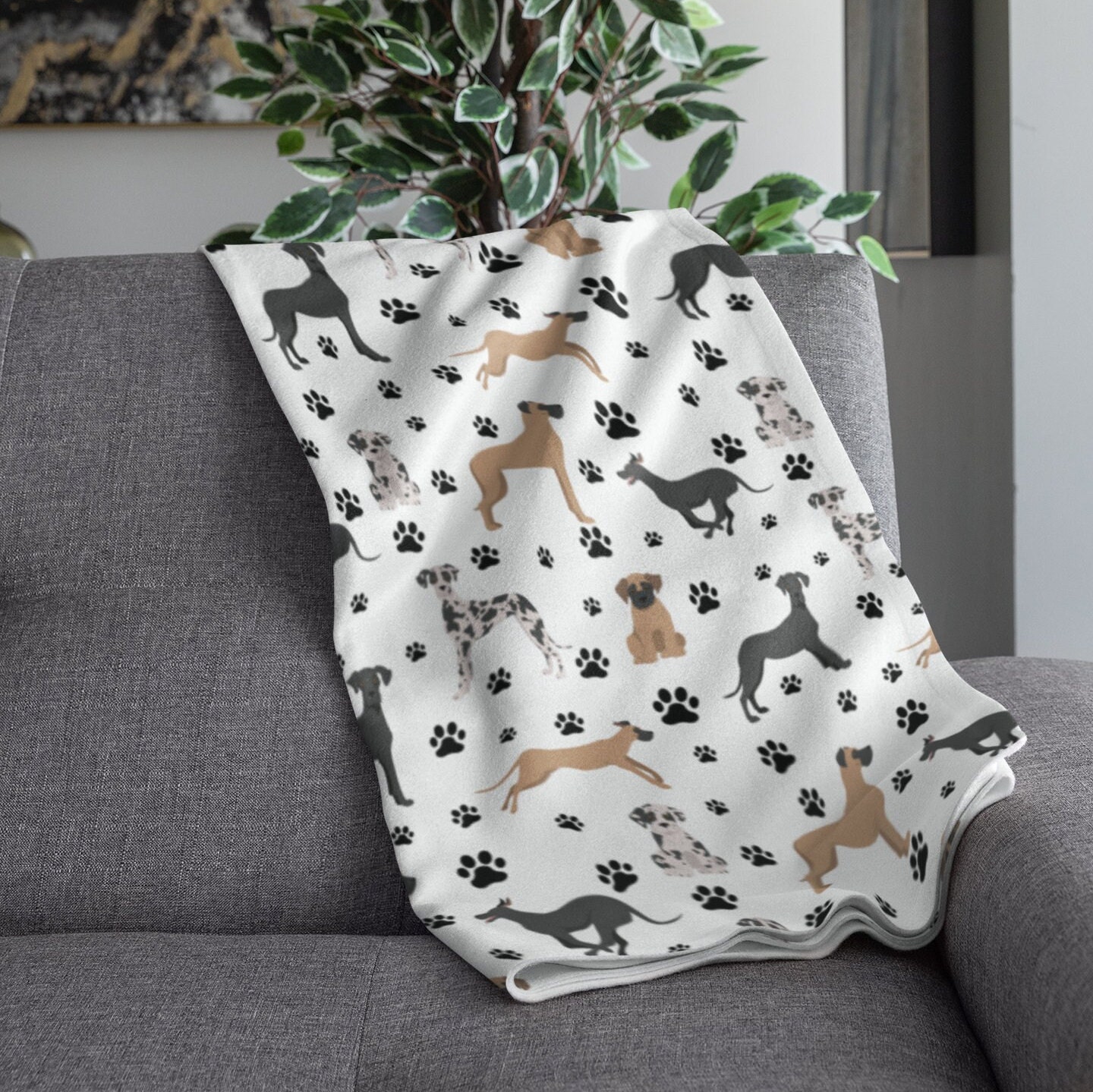 Great dane hotsell throw blankets