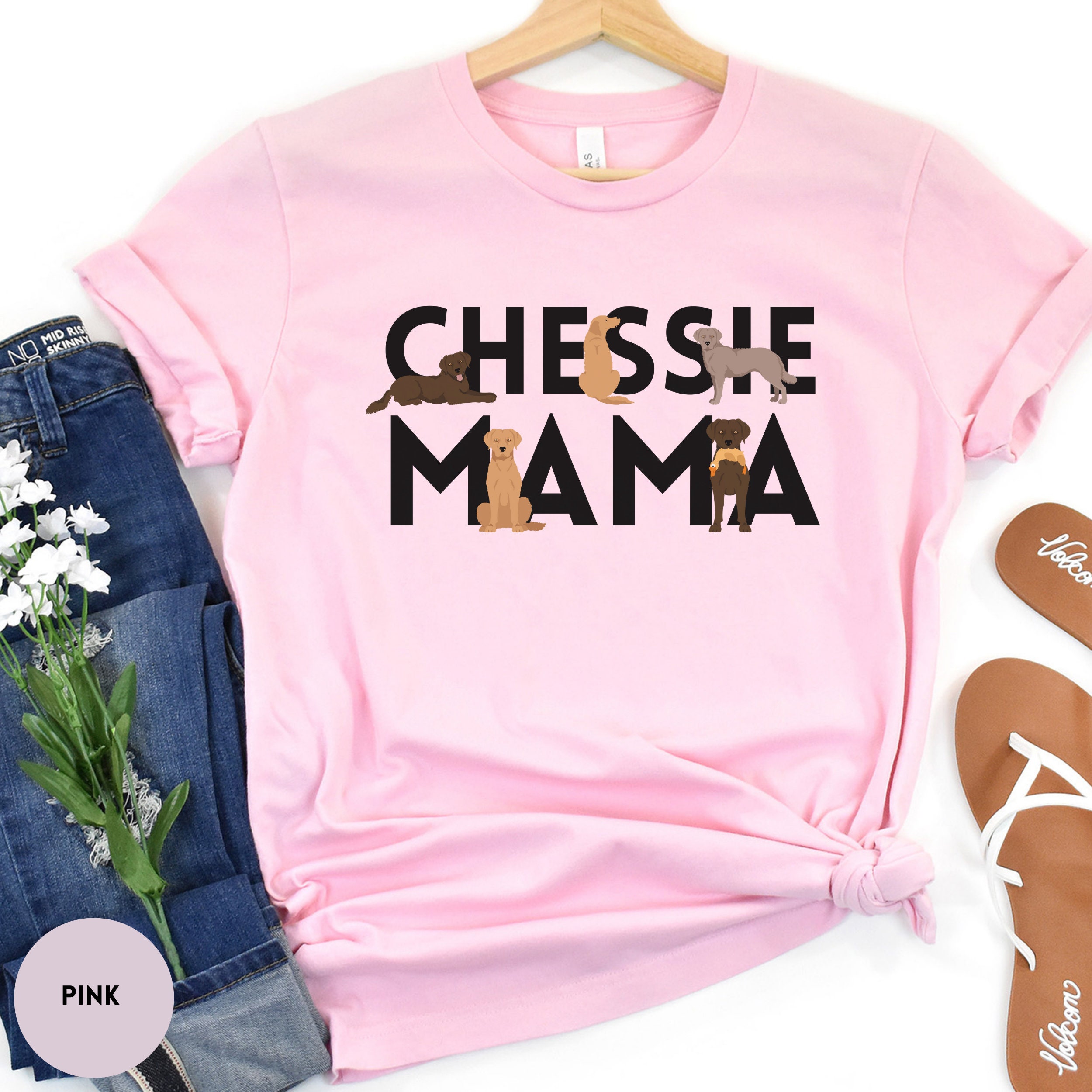 Chessie Mama Shirt, Chesapeake Bay Retriever Dog Mom Tshirt, Chessie ...