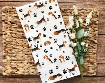 Beagle Hand Towel, Dog Mom Gift, Decorative Towel, Kitchen Bathroom New Home Decor, Mothers Day Present, Tea Towel, Gift for Coworker