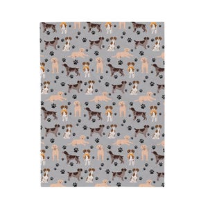 Custom Brittany/Lab Velveteen Plush Blanket image 1