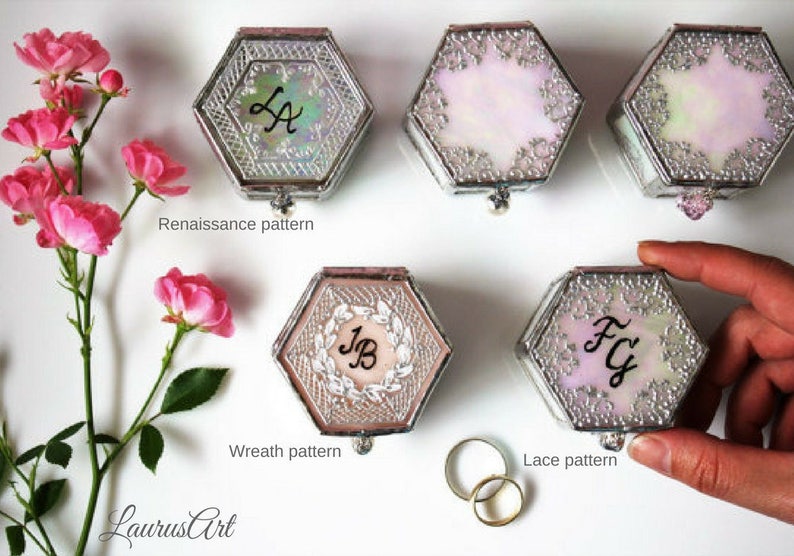 Custom wedding ring box with a pillow Wedding keepsake Etsy