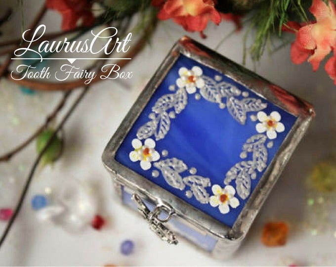 Baby Jewelry Box Little Blue Tooth Box With Fairy Charm Etsy