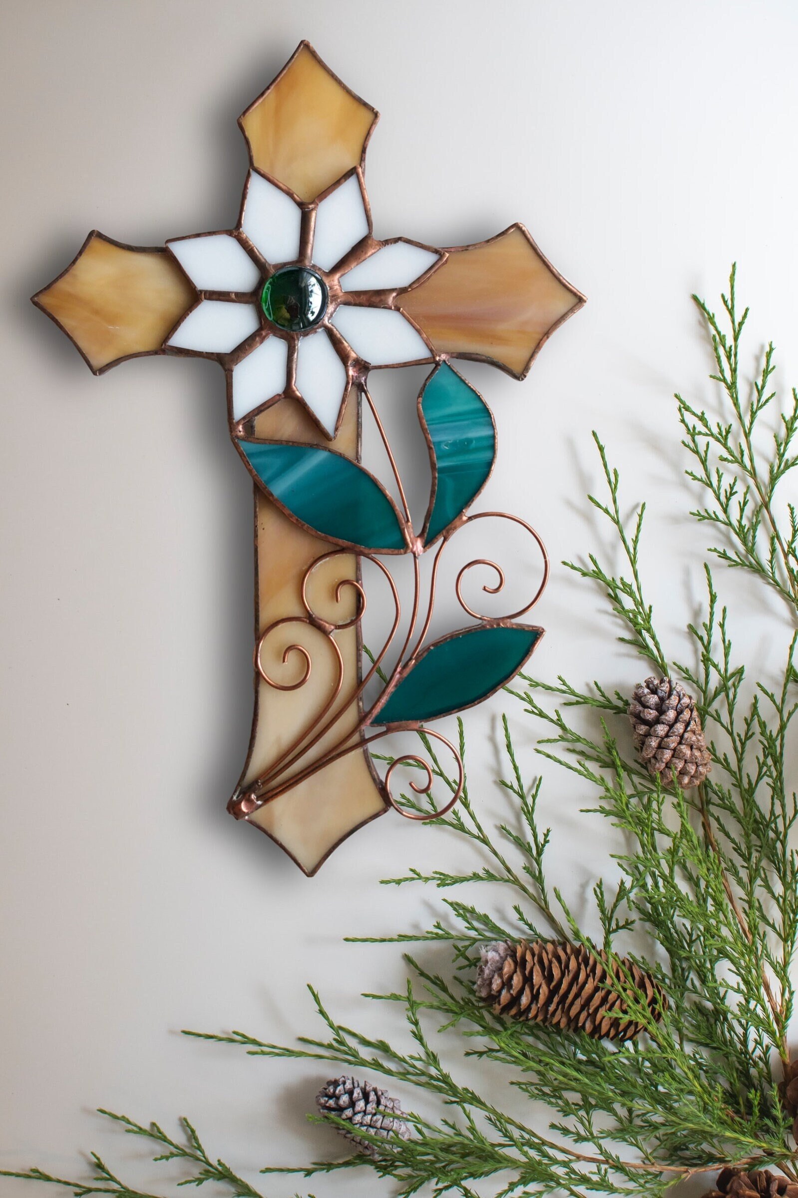 SENTIMENTAL GLASS CROSS FAMILY