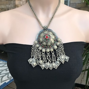collier vintage, bijoux tribaux, collier tribal, tribu kochi afghane, collection, collier de déclaration, collier de danse billy, bijoux nomades,