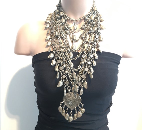 Tribal Jewelry Antique Necklace Afghan Kochi Tribe exotic