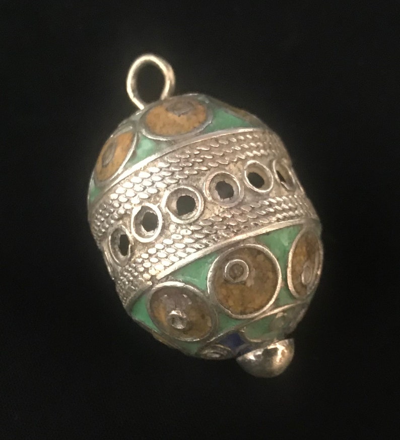 Belly Dance Necklace Moroccan Berber Necklace Moroccan Pendant Berber Tribal Jewelry Moroccan Enamel Necklace Necklace