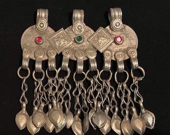 Coins-Old Vintage Coins-Antique Coin Pendant-3 coin joint coins Pendant-antique Ethnic Coins Shop...