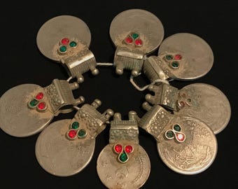 Vintage Coins Pendants, Silver Tone, Collectors Item