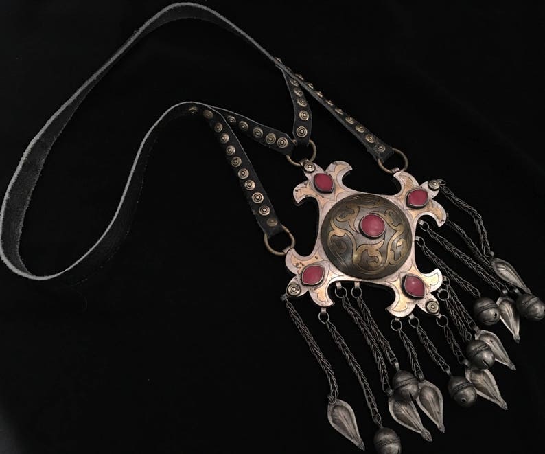 Vintage Necklace,Turkmen Jewelry,Turkmen Necklace,Afghan kochi Tribe,collectible,statement necklace,Billy Dance Necklace,Nomads Jewellery,
