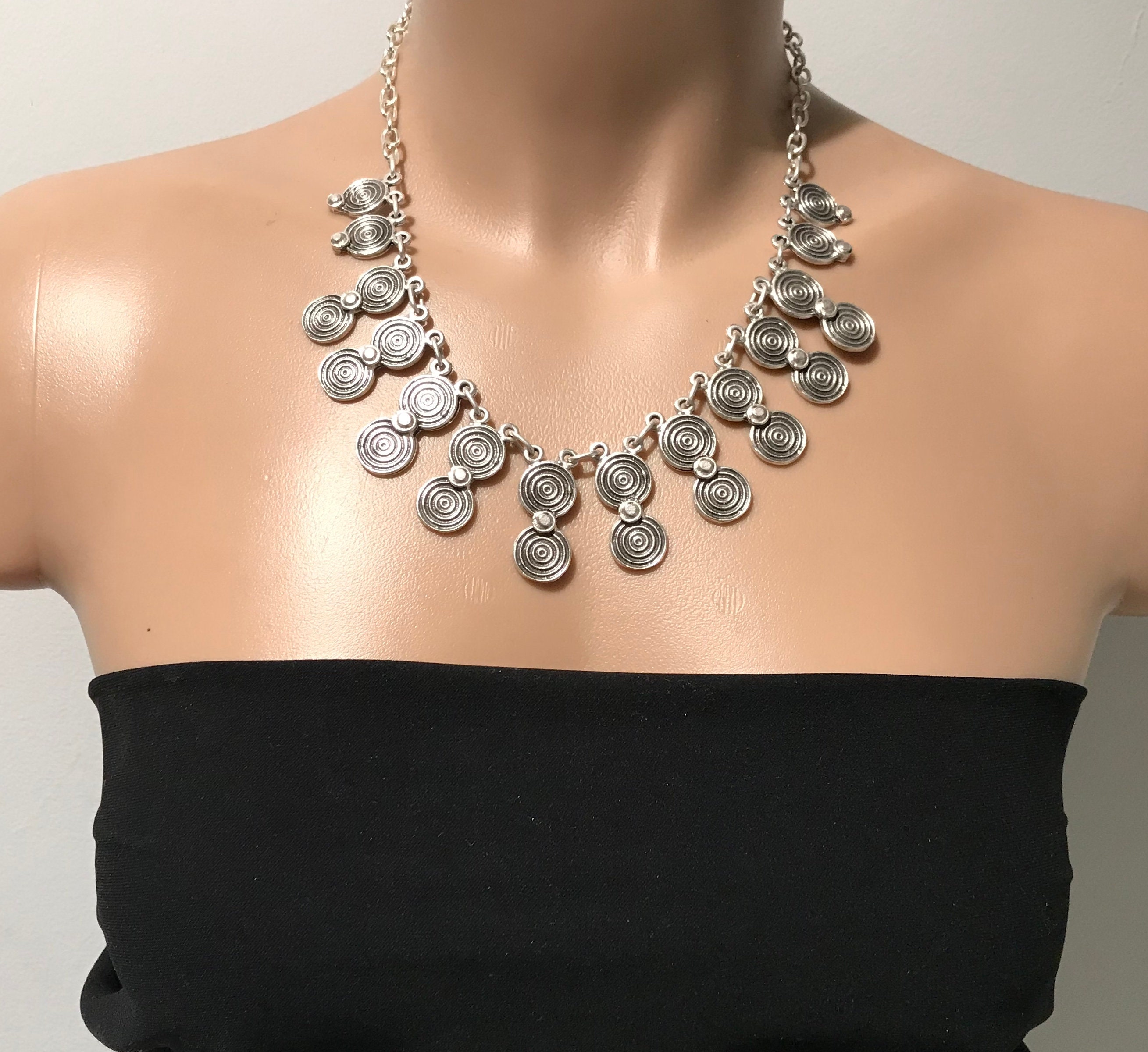 Halskette-Nahöstlicher Schmuck, Ethnische Halskette, Handgefertigte Halskette-Frauen Geschenk, Statement Halskette