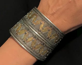 Turkmeense manchetarmband: vintage Afghaanse tribale sieraden
