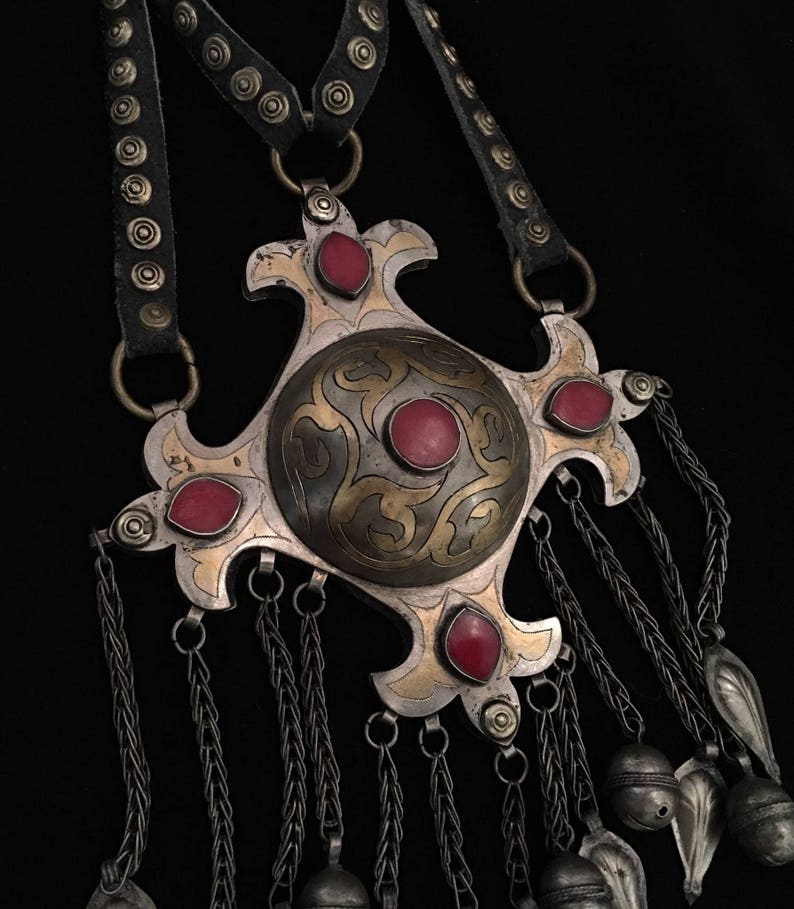 Vintage Necklace,Turkmen Jewelry,Turkmen Necklace,Afghan kochi Tribe,collectible,statement necklace,Billy Dance Necklace,Nomads Jewellery,