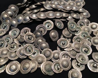 40 Vintage Buttons-Buttons-kuchi Tribe Button-Handmade Vintage Buttons-Vintage Collection-Middle Eastern Jewellery..