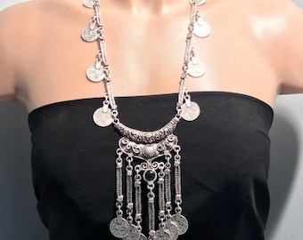 Nahen Osten Halskette - Stammes Schmuck-Ethnische Halskette Handgemachte Halskette-Exotische Halskette