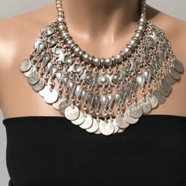 Collier ethnique-bijoux du Moyen-Orient, collier ethnique, collier fait main-cadeau pour femme, collier tendance