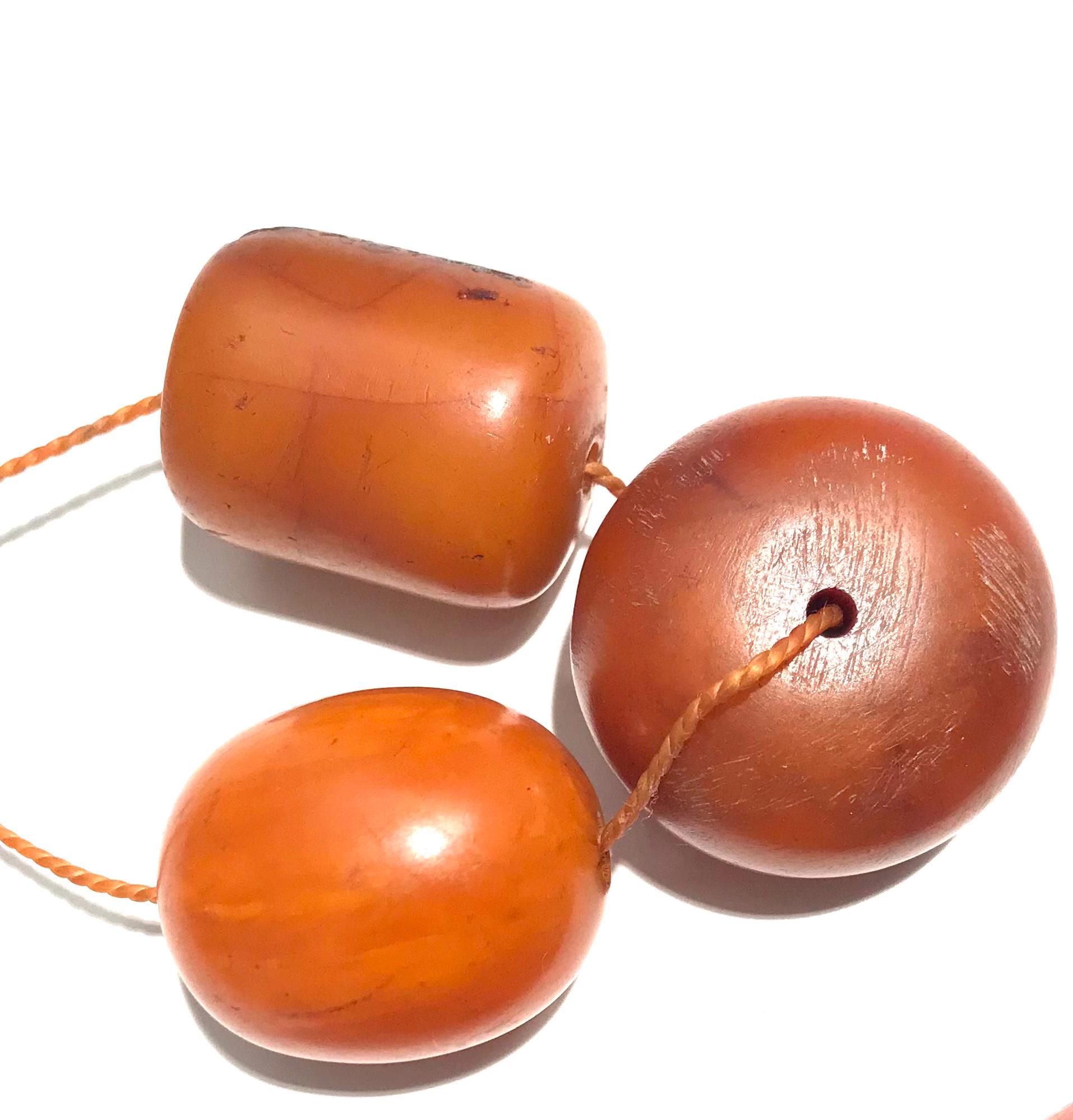 Old Moroccan Copal Amber Bead: Collectable Phenolic Resin Craft
