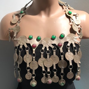 Old Coin Necklace‘Berber Necklace ,Moroccan Jewelry, Ethnic Necklace, Vintage Berber Necklace, Tribal Jewelry, Tuareg Tribal Necklace