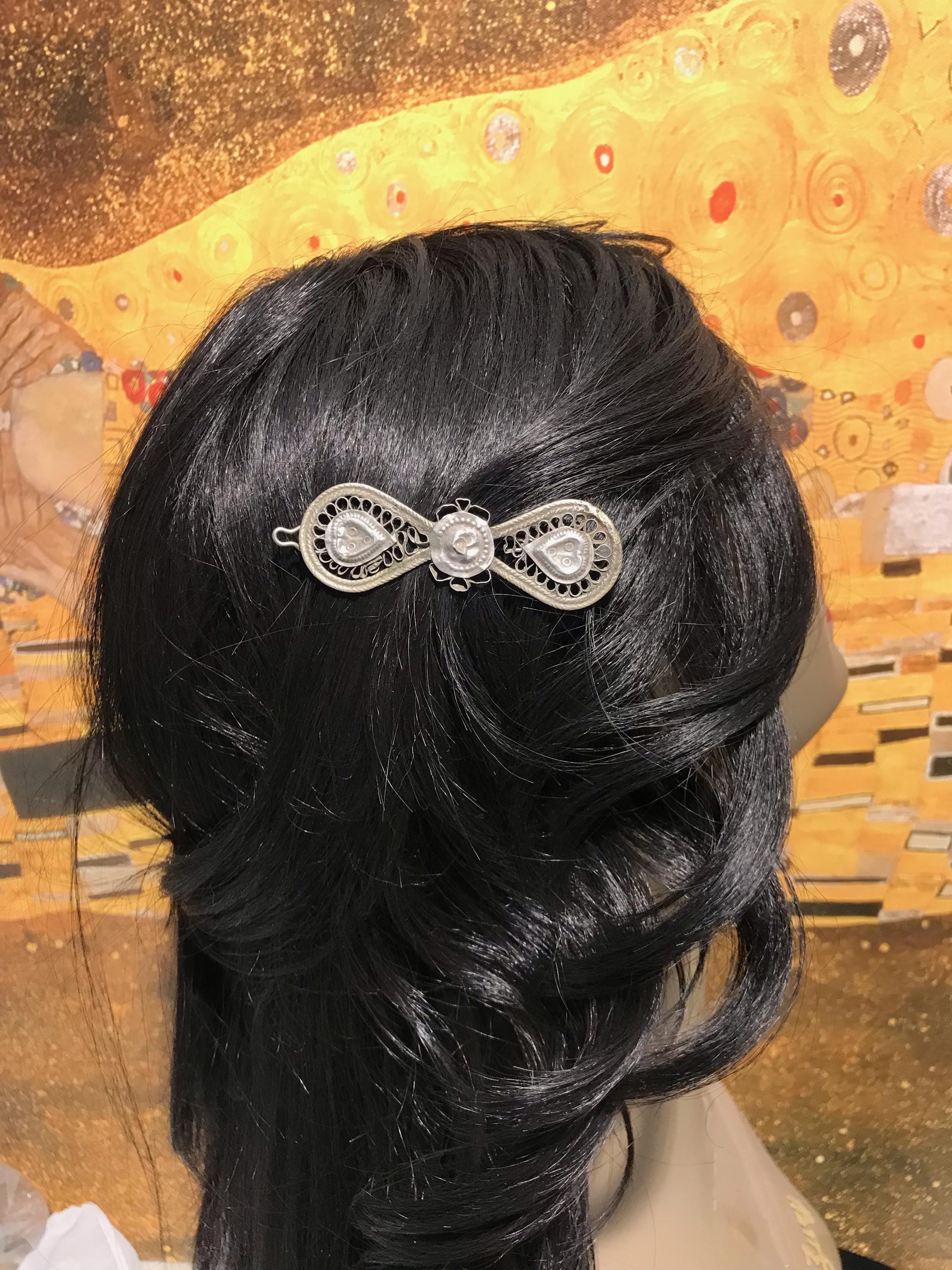 Vintage Afghan or Kuchi‎ Tribe Traditional Handmade Hair Clip Vintage Kuchi Hair Clip: Afghan Tribal Jewelry - Etsy main image 3