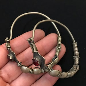 Vintage Kuchi Tribal Hoops: Afghan Handmade Jewelry