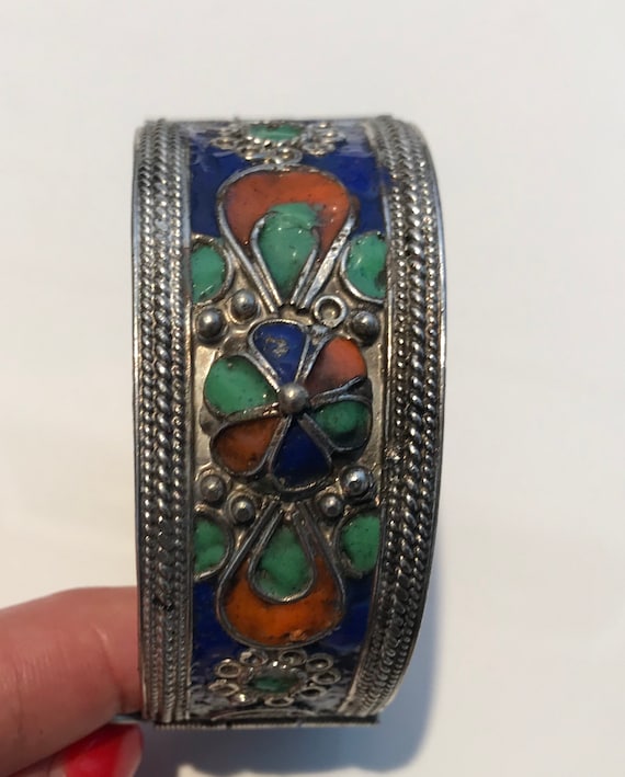 Enameled Bracelet ,Old Moroccan Berber Bracelet ,… - image 3