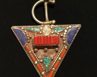 Handmade Berber Tuareg Cross Pendant: Moroccan Tribal Jewelry