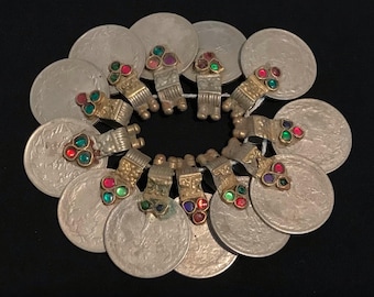 Antique Coins Pendants, Silver Tone, Collectors Item