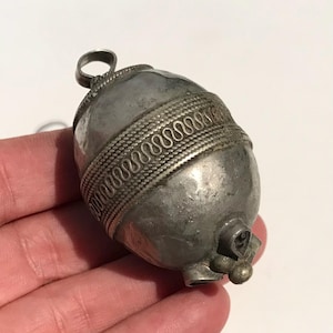 Antique Turkmen Pendant: Handcrafted Tribal Jewelry Supply