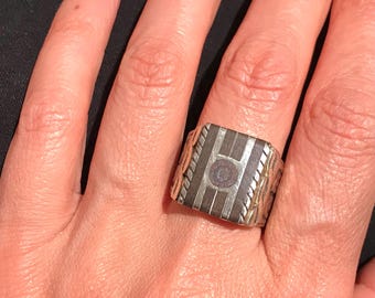 Etched Brass and Copper Tuareg Ring - Etsy