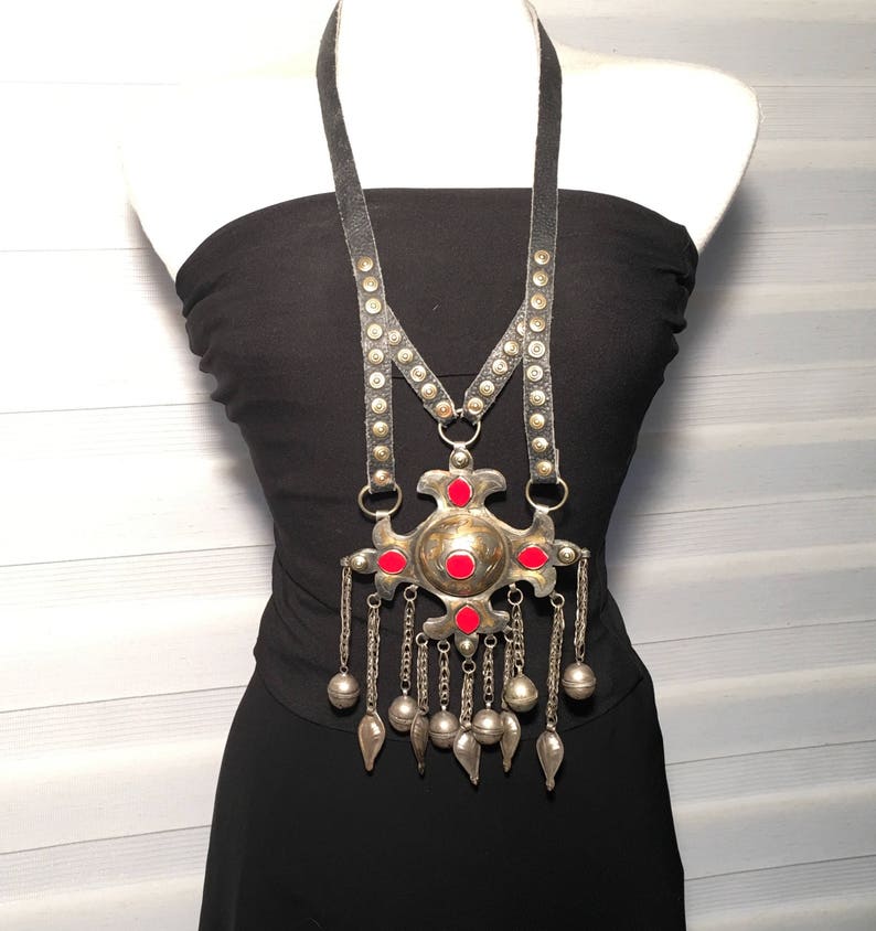 Vintage Necklace,Turkmen Jewelry,Turkmen Necklace,Afghan kochi Tribe,collectible,statement necklace,Billy Dance Necklace,Nomads Jewellery,