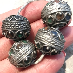 Old Moroccan Beads , Berber Beads , Moroccan Enamel Bead, Berber Tribal Jewelry , Enamel Bead , Tagmout Beads , Tribal Jewelry